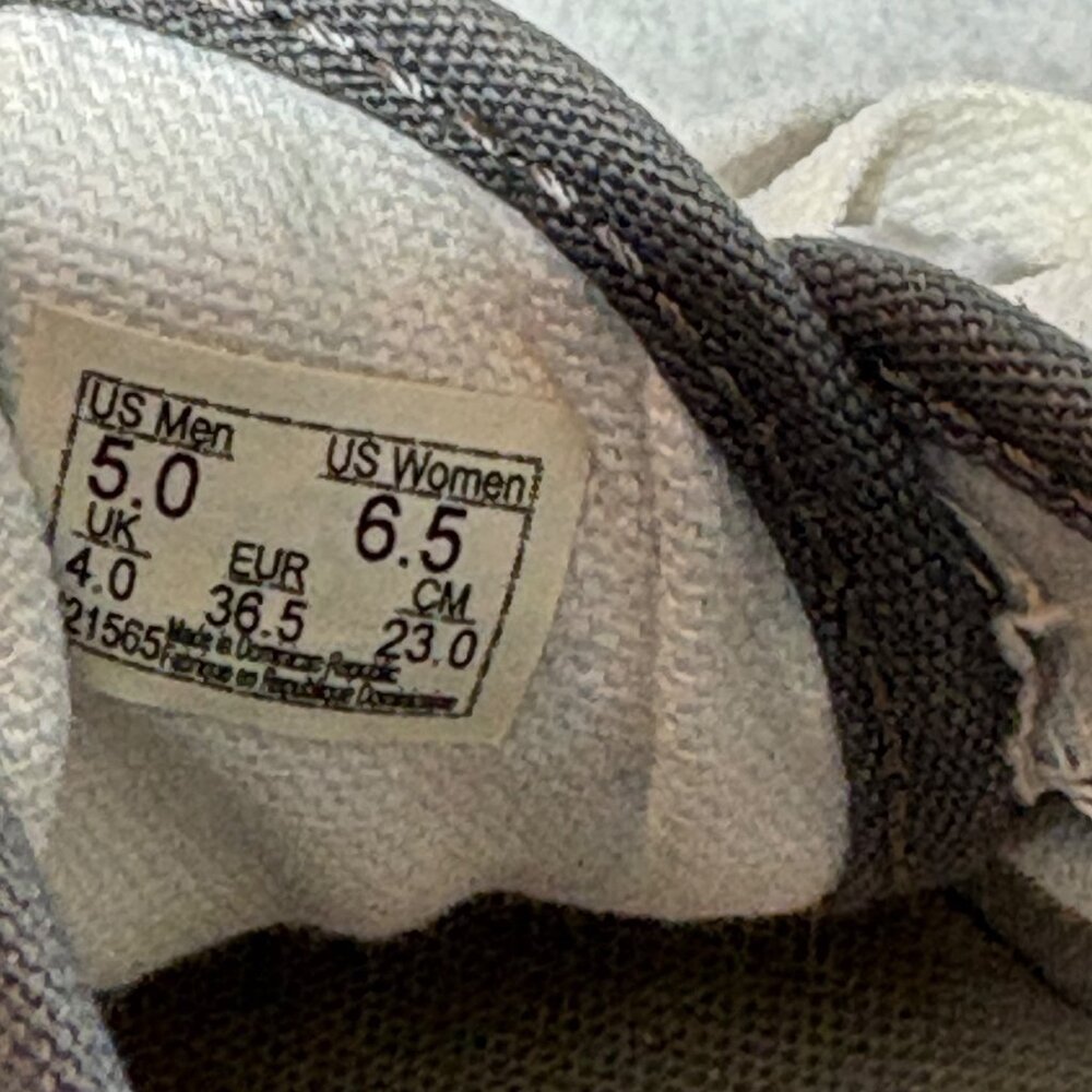 Vans Off The Wall Gray Canvas Lace-Up Sneakers Size 5 Mens Or 6.5 Womens - Picture 9 of 11